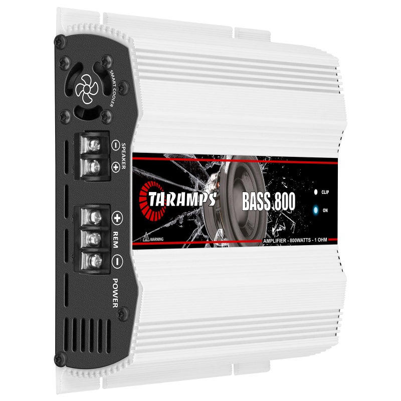 Taramp's مضخم الصوت تارامب 800 1 أوم أحادي القناة 800 واط RMS 1 قناة، 14.4 فولت DC طاقة كاملة النطاق، رائع للساب/الباس - مدخل RCA/مستوى عالٍ، صوت السيارة - Image 2